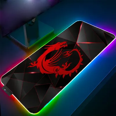 Gaming Maus Pad Rgb Msi LOGO Gamer PC Laptop Maus Tastaturen Teppich USB Gaming Zubehör Leucht Led Maus Pad CSGO schreibtisch Matte