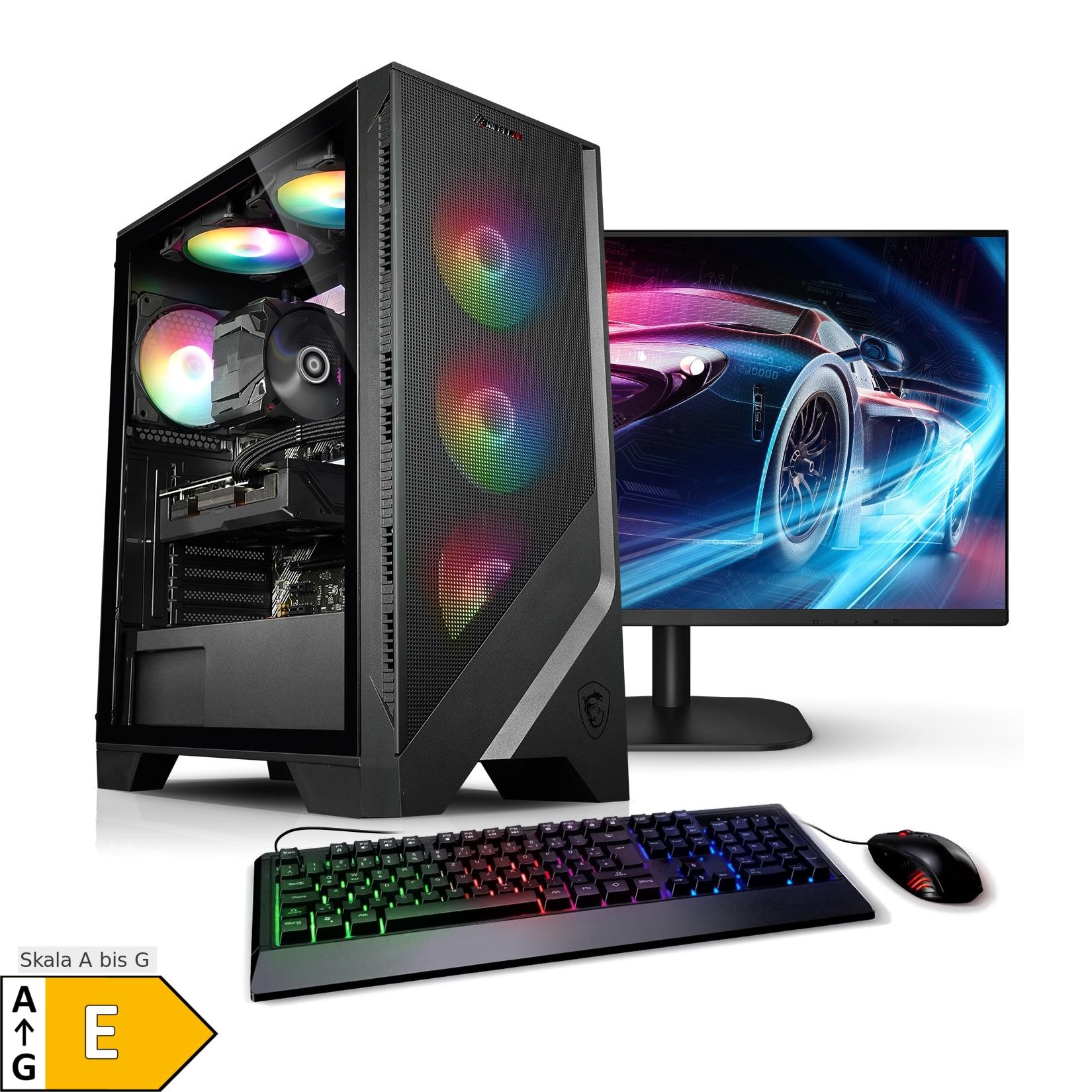 PC Set mit 27 Zoll TFT Allround AMD Ryzen 5 5600GT, 16GB DDR4, AMD Radeon Grafik, 1TB SSD, WLAN, Windows 11