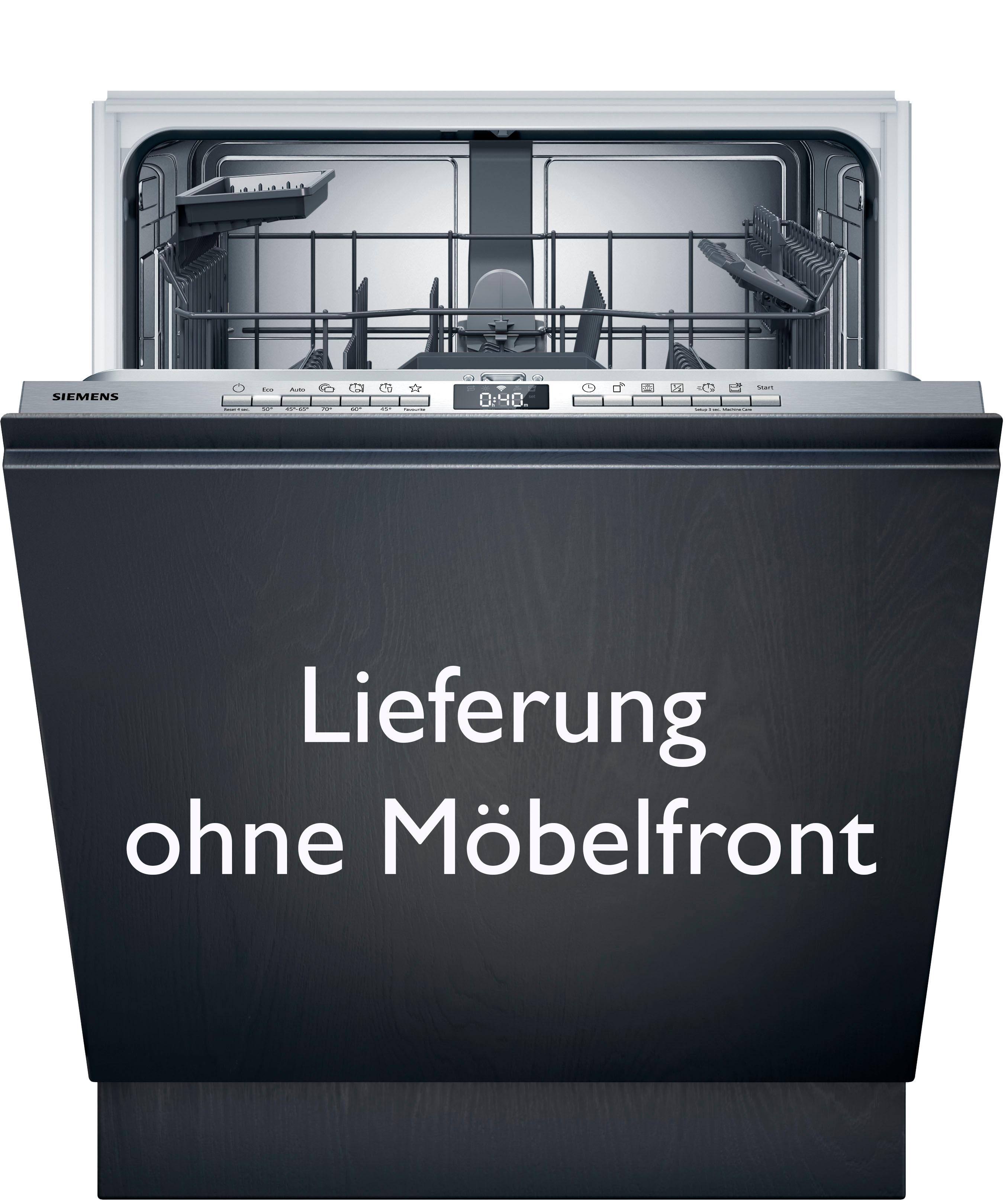 SIEMENS vollintegrierbarer Geschirrspüler "SN63EX28AE", Energieeffizienz: A (A-G), silber (weiß), B:59,8cm H:81,5cm T:55cm, Geschirrspüler, Made in Germany, flexible Körbe & Schubladen, Spülturbo varioSpeed