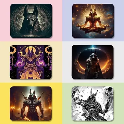 Altes Ägypten Anubis Kleines Mauspad Gaming Laptop Mousepad Gamer Teppich Tastaturmatte Schreibtischschutz Cartoon Mause Pad