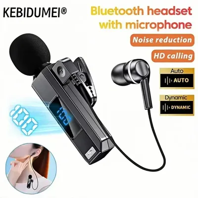 M1 Lavalier Business Bluetooth 5,5 Headset 30H mit HD-Mikrofon LED Power Digital Display Noise Cancelling HIFI Wireless Kopfhörer