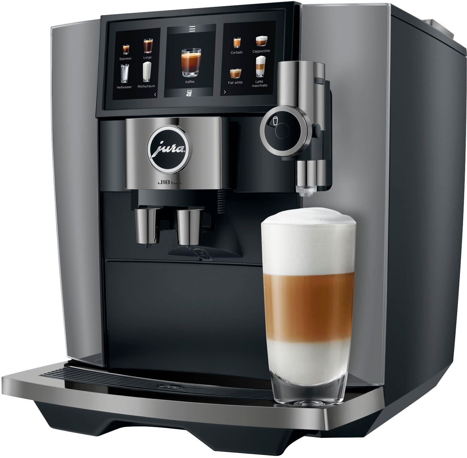 JURA Kaffeevollautomat "15706 J10 twin Diamond Onyx (EA)", diamond onyx, B:31cm H:36cm T:44,6cm, Kaffeevollautomaten, Kaffeevollautomat
