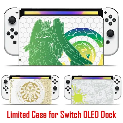 Begrenzte Frontplatte Schutzhülle für Switch Oled TV Dock Station Niedliche Cartoon Anime Dekorative Frontplatte Fall