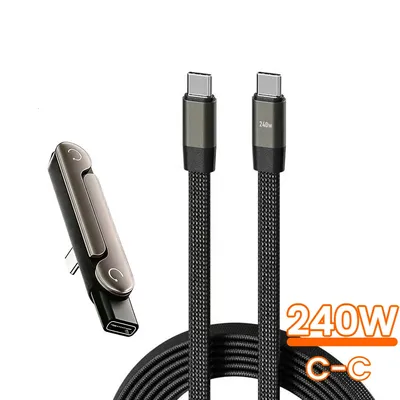 240W Schnellladekabel Typ-C für Apple 15 17 Huawei Tablet Laptop Datenkabel