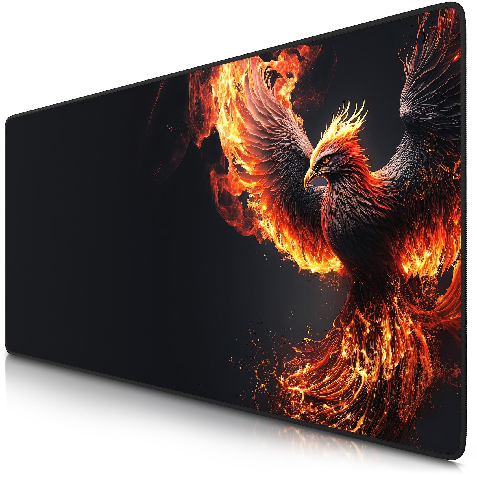 Titanwolf Gaming Mauspad XXL Speed Gaming Mousepad 900x400 mm, Deskpad, rutschfest & abwaschbare Rückseite, für Speed & Präzision, Phoenix