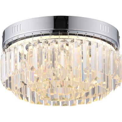 PAUL NEUHAUS LED Deckenleuchte "KRISTA", grau (chrom), 1, Ø 32cm, 1 Stk., Leuchten, LED Deckenleuchte