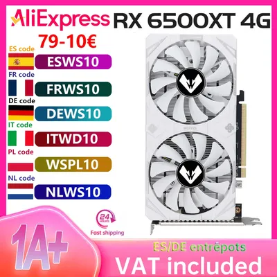 SOYO AMD Radeon RX6500XT 4 GB Gaming-Grafikkarte GDDR6-Speicher PCIEx16 3.0 für Desktop-Computer Grafikkarten 6500 XT
