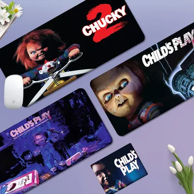 Kinderspiel Chucky Rutschfeste Lockedge Tastaturmatte Tischmatte Studenten Gamer Desktop Mousepad Gaming Mauspad für Mädchen Schlafzimmer