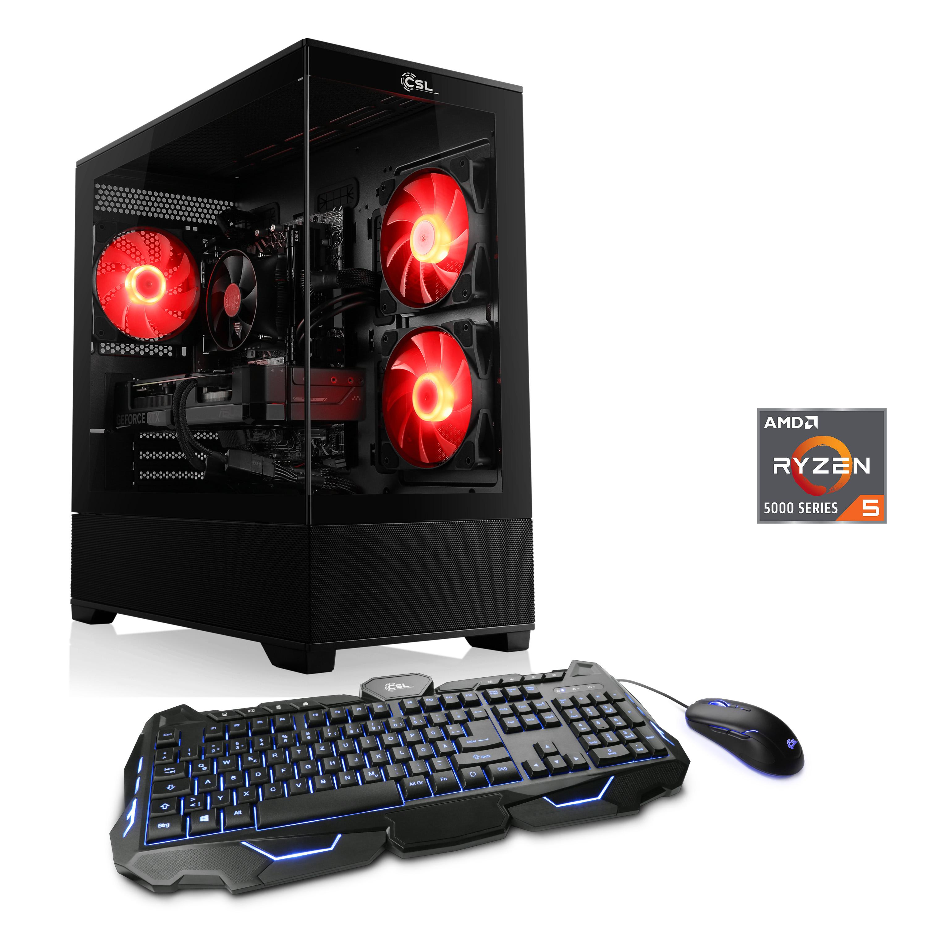 CSL PC "AeroVision V24359", schwarz, Microsoft Windows 11 Home (64 Bit), 32 GB RAM 1.000 GB SSD, Desktop-PCs, PC