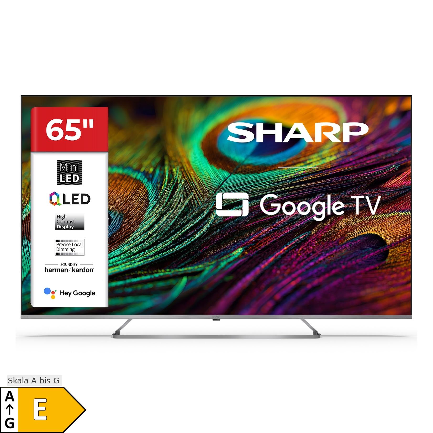 Sharp 65JP7765E QLED Fernseher 65 Zoll Google TV 4K UHD Smart TV Mini-LED HDR Dolby Vision (2026)