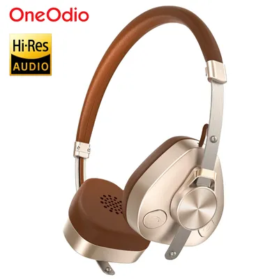 Oneodio F4 Retro Drahtlose Bluetooth Kopfhörer Hi-Res Audio On Ear Bluetooth 5.4 Headset Mit Mikrofon Metall HiFi Kopfhörer