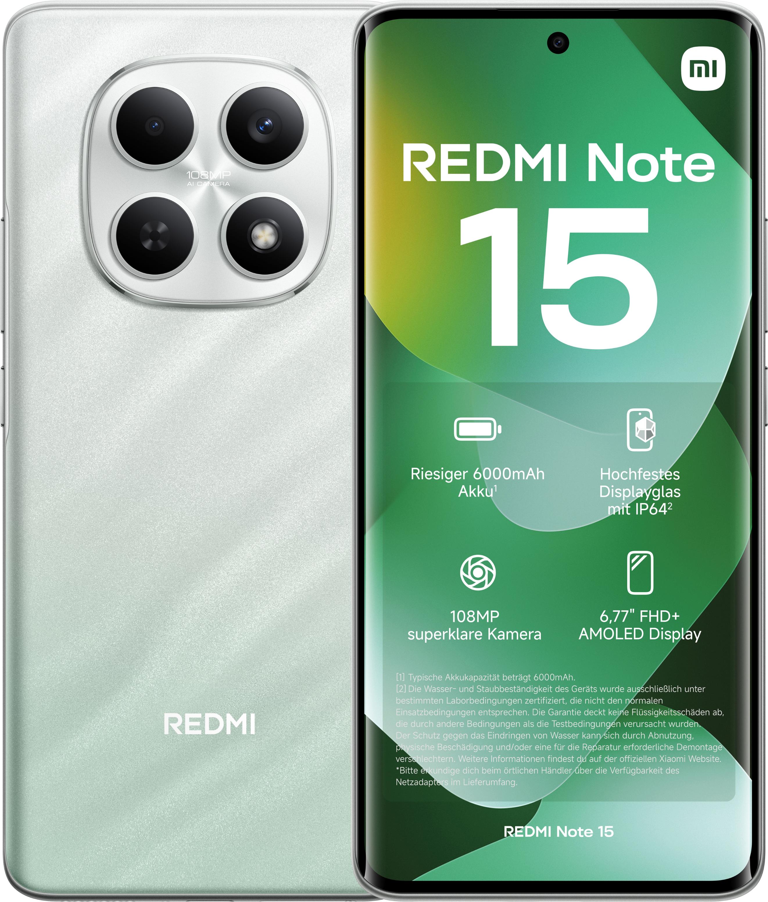 XIAOMI Smartphone "Redmi Note 15 6+128", Energieeffizienz: B (A-G), forest grün, 128 GB, Mobiltelefone