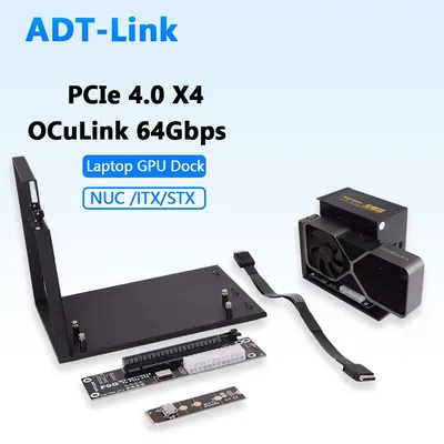 eGPU OCuLink GPU Dock PCIe 4.0 / 5.0 M.2 PC Notebook Laptop zu externe Video-Grafikkarte für NVIDIA RTX4090 AMD RX7900xtx