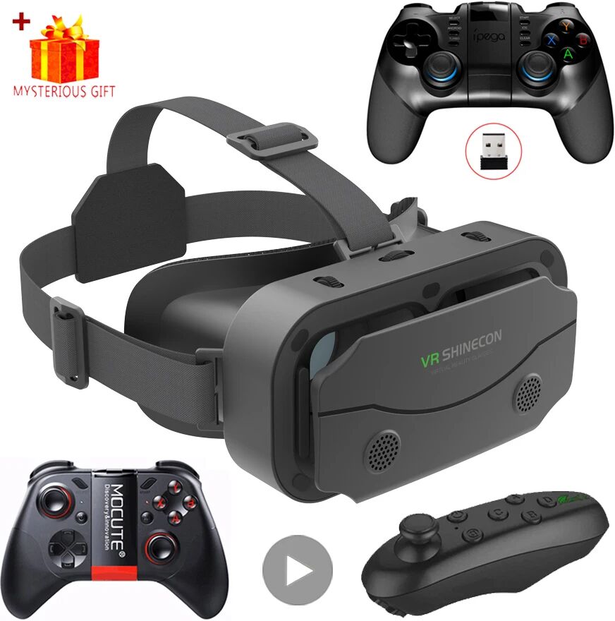 AyeBeau 3D Virtual Reality VR Brille Headset Geräte Helm Linsen Brille Smart Für Smartphones Telefon Handy Handy Spiel Viar Viewer Set