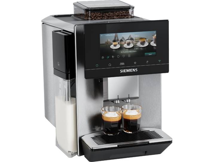 SIEMENS Kaffeevollautomat TQ923EZ3 , edelstahl, B:31,5cm H:39,2cm T:47cm, Kaffeevollautomaten, farbiges 6.8'' TFT-Display, individuelle Aromaeinstellung, Edelstahl, Kaffeevollautomat