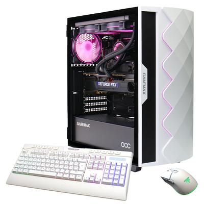 GAMEMAX Gaming-PC "Diamond WT 7700 AMD Ryzen 5 9600X RTX 5070 32GB DDR5 1TB SSD", weiß, Microsoft Windows 11 Home (64 Bit), 32 GB RAM 1.000 GB SSD, Desktop-PCs, Windows 11, DDR5 RAM