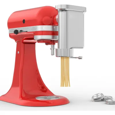 Gourmet-Nudelnpresse aus Metall für KitchenAid Standmixer – Robuster Nudelmaschinen-Aufsatz aus Metall mit 5 austauschbaren Pl