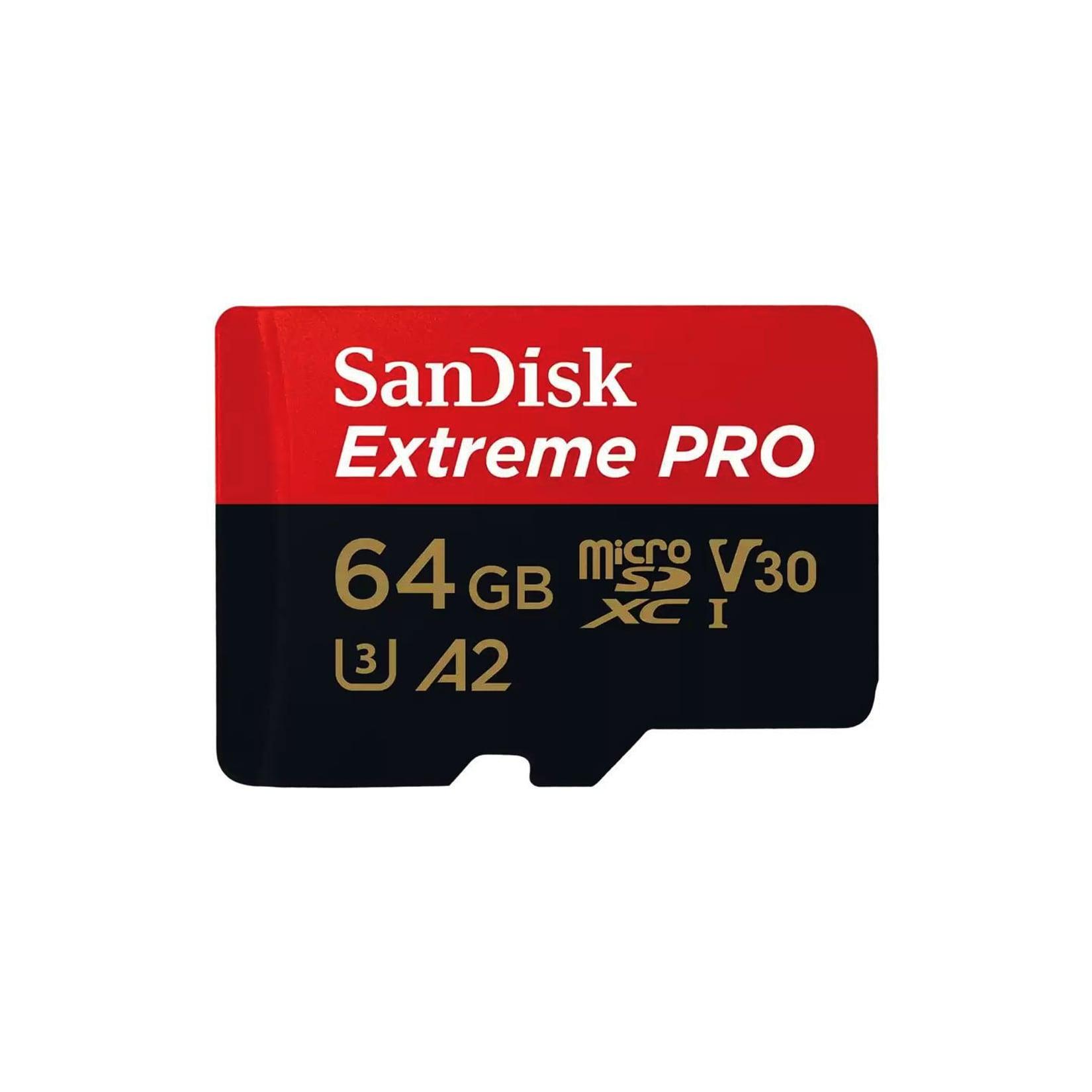 SanDisk microSDXC Extreme PRO 64GB (R200MB/s) + Adapter, 2 Jahre RescuePRO Deluxe micro SDXC Speicherkarte