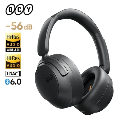 QCY ANC Kabelloser Kopfhörer H3S 56 dB Noise Cancelling Hi-Res 3D Spatial Audio-Kopfhörer mit LDAC Bluetooth 6.0 Over-Ear-Headset