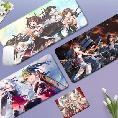 Kantai Collection Custom Skin Cartoon Anime Gaming Mauspad Tastatur Mauspads Schreibtischunterlage Zubehör für Teenager Mädchen Schlafzimmer