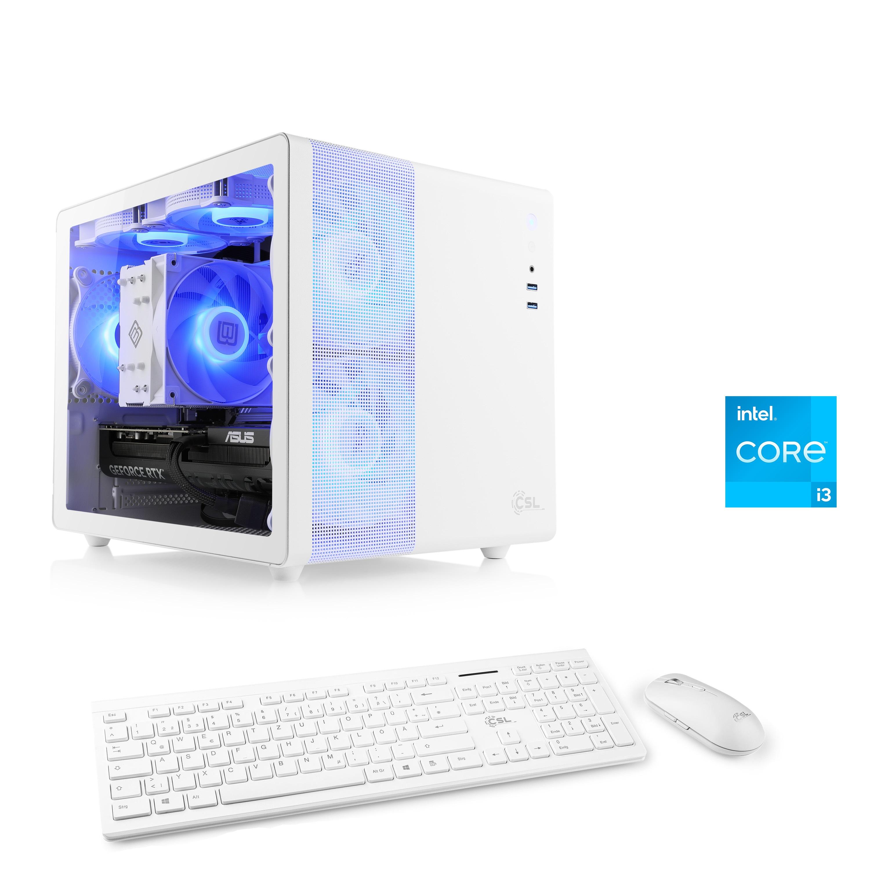 CSL PC "Cube V24141", weiß, Microsoft Windows 11 Home (64 Bit), 16 GB RAM 500 GB SSD, Desktop-PCs, PC