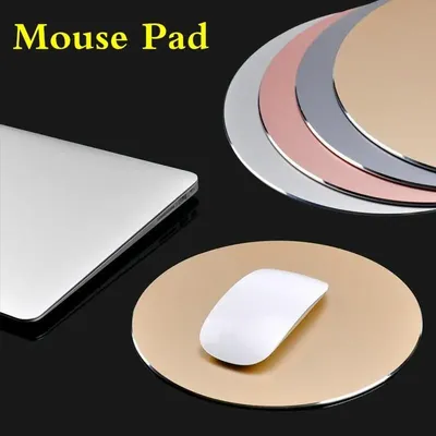 1 stücke Runde Gaming Maus Pad Aluminium Legierung Metall Maus Pad Geeignet Home Office Computer Maus Zubehör