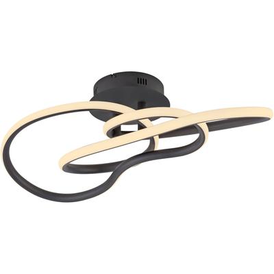 PAUL NEUHAUS LED Deckenleuchte "TWIST", schwarz, 1, H: 24cm, 1 Stk., Leuchten, Stufenlos dimmbar über Lichtschalter, Memoryfunktion, LED Deckenleuchte