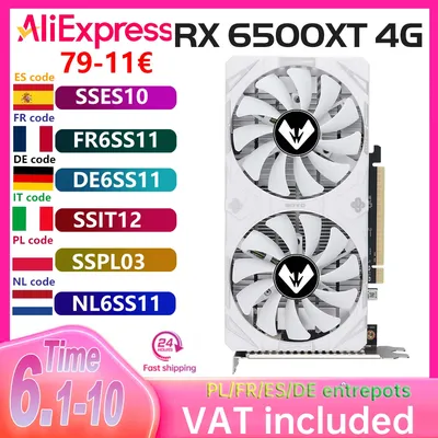SOYO AMD Radeon RX6500XT 4 GB Gaming-Grafikkarte GDDR6-Speicher PCIEx16 4.0 für Desktop-Computer-Grafikkarten 6500XT