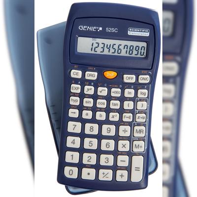 Genie Taschenrechner 52 SC 136 Funktionen blau Packung mit 5 Stück