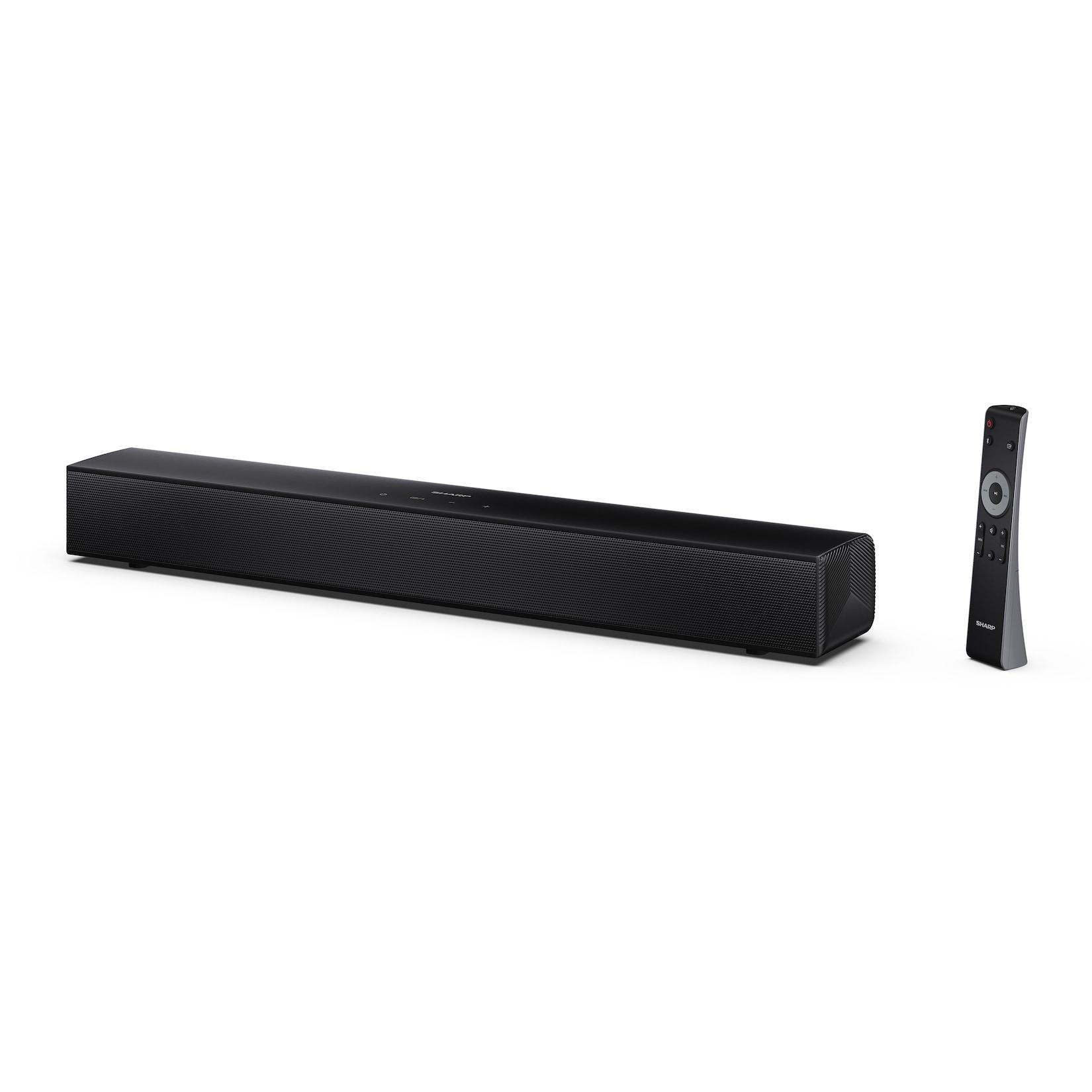 Sharp HT-SB100 2.0 TV Soundbar mit Bluetooth und 120 Watt, Roku kompatibel, 55 cm, schwarz