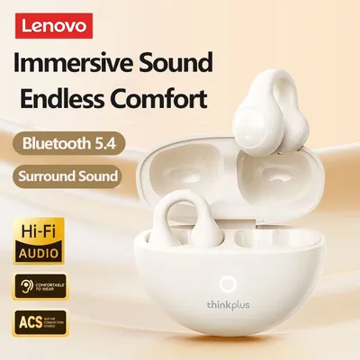 Lenovo LP25 OWS Bluetooth 5.4 Drahtlose Kopfhörer Lange Akkulaufzeit Headset Noise Cancelling Gaming Kopfhörer HIFI Stereo Mit Mikrofon