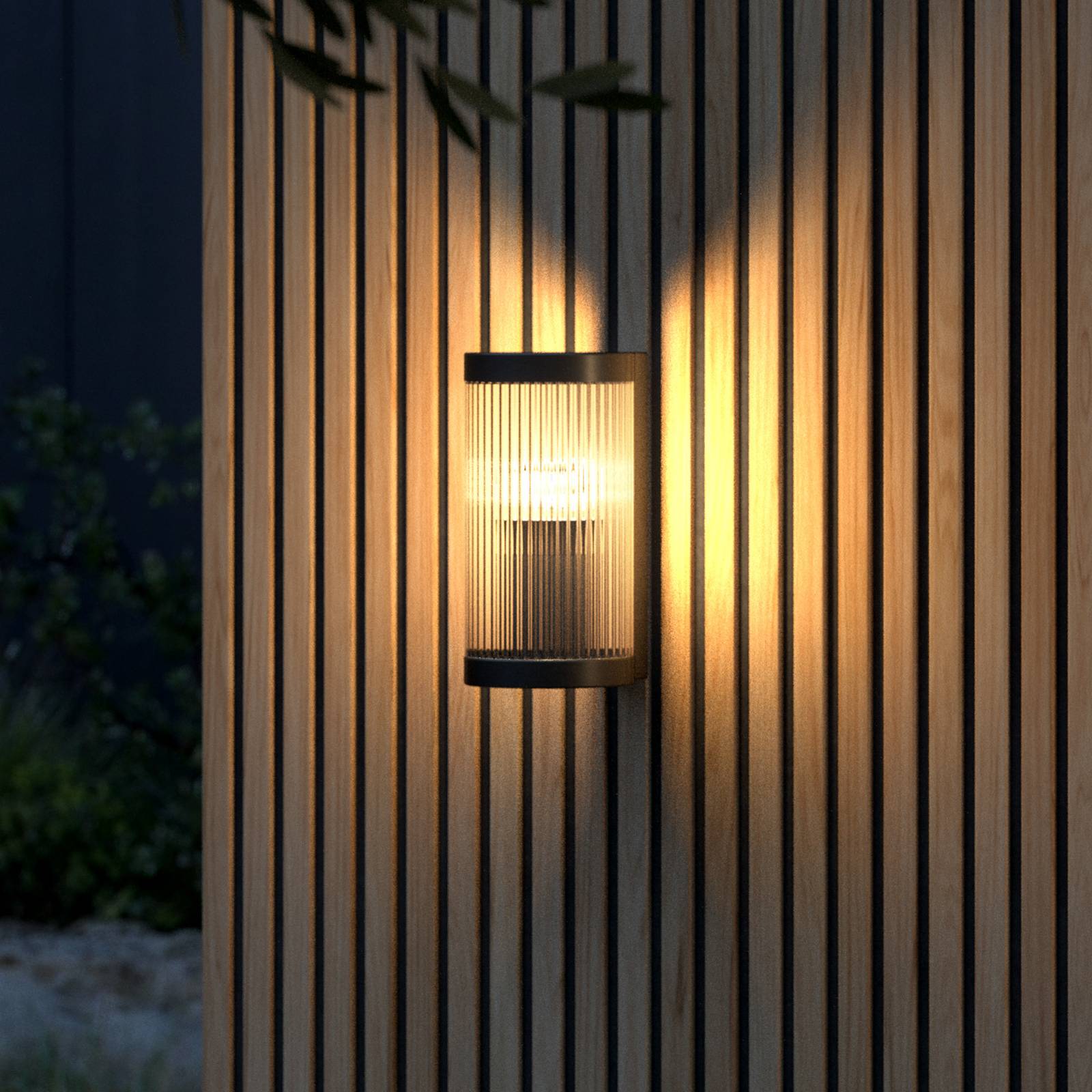 Nordlux Außenwandleuchte Coupar, dimmbar, schwarz, Aluminium, Wandleuchte außen