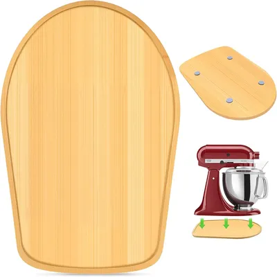 Bambus-Mischerschieber für KitchenAid 4,5–5 Qt Standmixer mit neigbarem Kopf, Geräteschiebermatte, Zubehör für Küchenhelfer-Mixer
