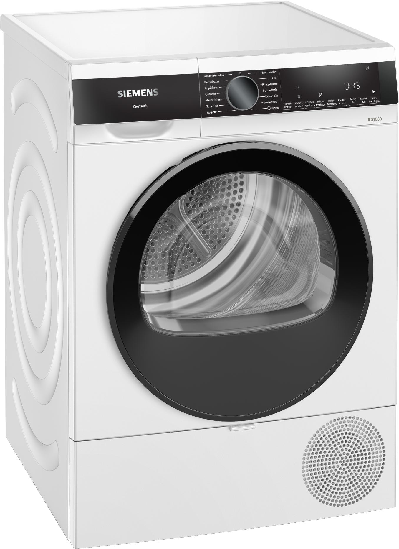 SIEMENS Wärmepumpentrockner "WQ33G2D41", Energieeffizienz: C (A-G), weiß, B:59,8cm H:84,2cm T:61,3cm, Trockner