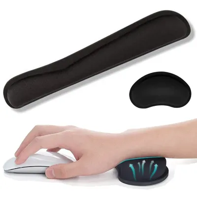 Tastatur Handgelenk Rest Pad Maus Pad Memory Foam Superfeine Faser Für Schreiber Büro Computer Gaming Tastatur Erhöhte Plattform Hände