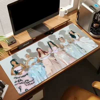 Heißer Kpop OH MEIN MÄDCHEN Verträumte Resonanz Für PC Große Mauspads Schreibtisch Gaming Maus Pad Genähte Kanten Basis Erweitert