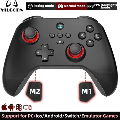 VILCORN PC Gaming Controller FPS Wireless Pro Gamepad Für PS4 Schalter Android IOS mit Micro Motion Hall Trigger Joystick