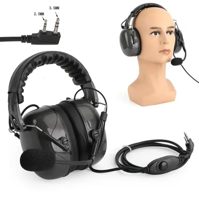 Artudatech Noise Cancelling Overhead Headset passend für Kenwood TK3107 TK3200 TK2160 BaoFeng BF-888S Walkie Talkie Zubehör