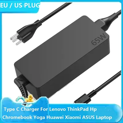20V 65W 3,25A USB-C Laptop-Ladegerät Adapter für DELL Lenovo ThinkPad HP Chromebook Yoga Huawei Xiaomi ASUS Carbon Typ-C Netzteil