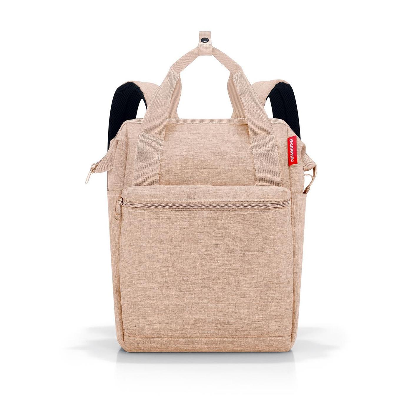 Rucksack REISENTHEL "reisenthel allrounder R", Herren, Gr. B/H/T: 31cm x 39cm x 17cm, twist coffee, Polyester, unifarben, Rucksäcke Rucksack, Stecklasche zur Befestigung an Reisetrolley-Griffen