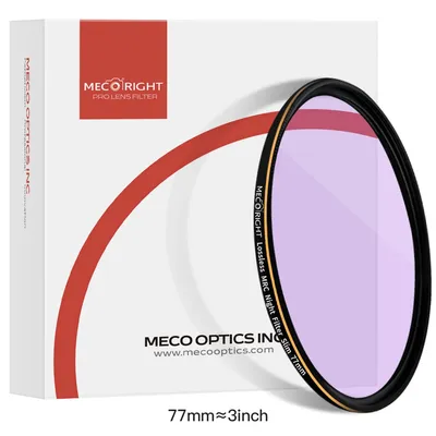 Mecoright Clear Natural Night Filter Lichtverschmutzungsreduzierung Sternenhimmel UV für Canon Sony Nikon Kameraobjektiv 43 58 67 77 82 95 mm